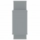 Sonata Стенни рафтове, сиви, 104x20x60 см, ПДЧ