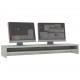 Sonata Стойка за монитор, бетонно сива, 100x24x13 см, ПДЧ