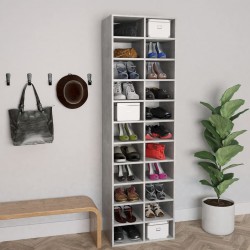 Sonata Шкаф за обувки, бетонно сиво, 54x34x183 см, ПДЧ - Антре