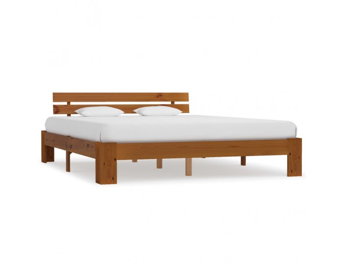 Sonata Рамка за легло, меденокафява, бор масив, 160x200 см