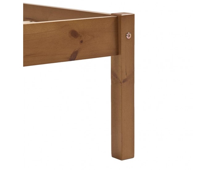 Sonata Рамка за легло, меденокафява, бор масив, 140x200 см