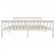 Sonata Рамка за легло, бяла, борова дървесина масив, 180x200 cм