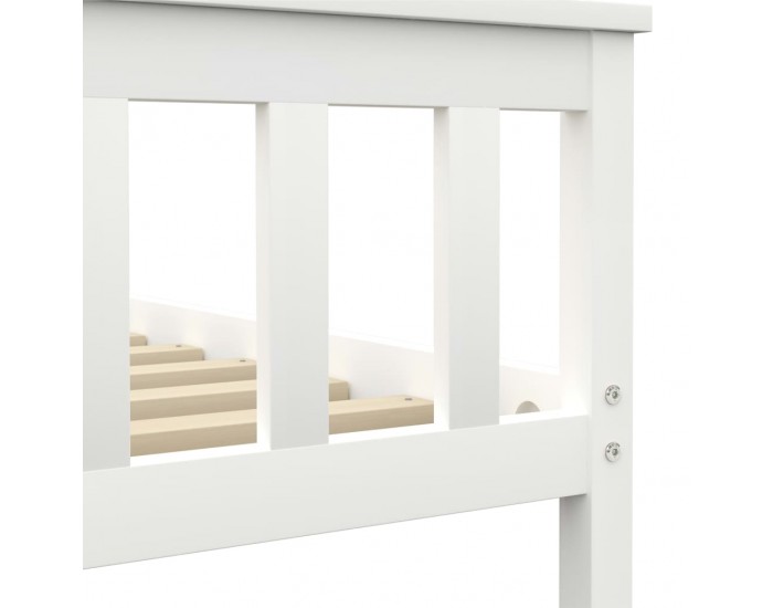 Sonata Рамка за легло, бяла, борова дървесина масив, 180x200 cм