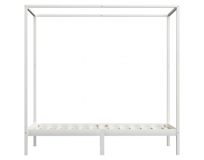 Sonata Рамка за легло с балдахин, бяла, бор масив, 90х200 см