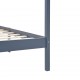 Sonata Рамка за легло с балдахин, сива, бор масив, 100х200 см