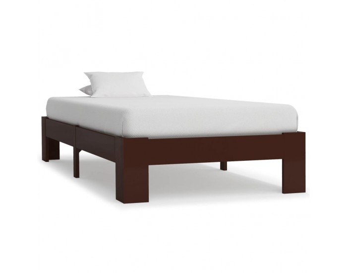 Sonata Рамка за легло, тъмнокафява, бор масив, 90x200 см