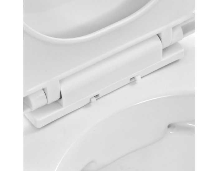 Sonata Окачена тоалетна чиния без ръб, керамична, бяла