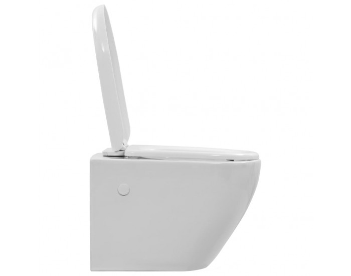 Sonata Окачена тоалетна чиния без ръб, керамична, бяла