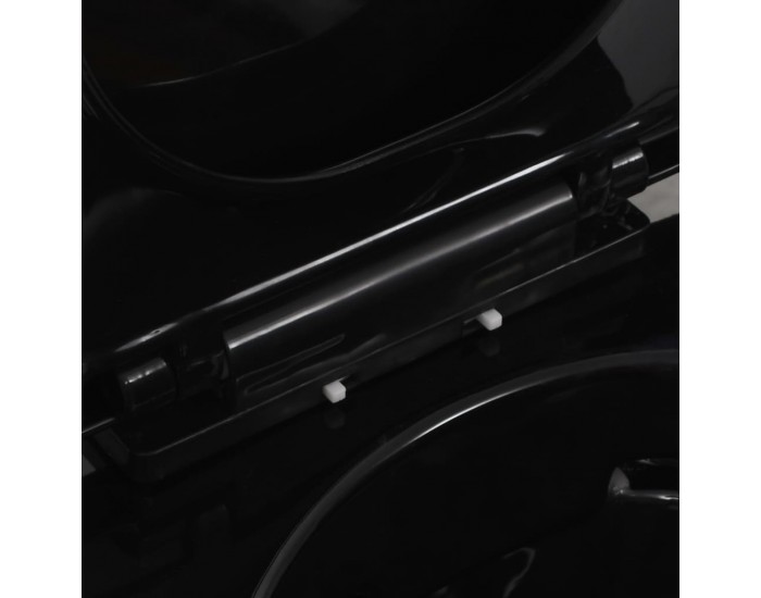 Sonata Окачена тоалетна чиния без ръб, керамична, черна