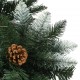 Sonata Изкуствено коледно дърво с шишарки и бели връхчета, 150 см