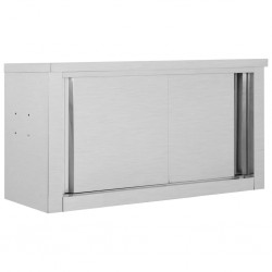 Sonata Кухненски стенен шкаф с плъзгащи врати, 90x40x50 см, стомана - Кухненски аксесоари