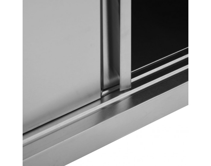 Sonata Кухненски стенен шкаф с плъзгащи врати, 90x40x50 см, стомана