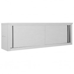 Sonata Кухненски стенен шкаф с плъзгащи врати, 150x40x50 см, стомана - Кухненски аксесоари