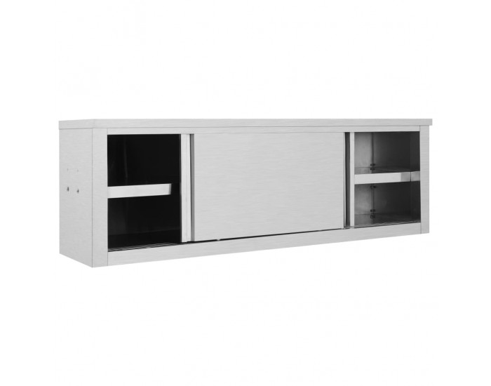 Sonata Кухненски стенен шкаф с плъзгащи врати, 150x40x50 см, стомана