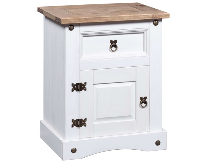 Sonata H Нощно шкафче, мексикански бор, стил Корона, 53x39x66 cм