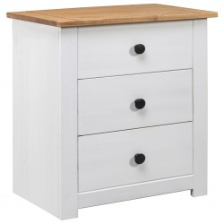 Sonata Нощно шкафче, бяло, 46x40x57 см, борова дървесина, Panama Range - Нощни шкафчета