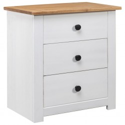 Sonata H Нощно шкафче, бяло, 46x40x57 см, бор, стил Панама - Нощни шкафчета
