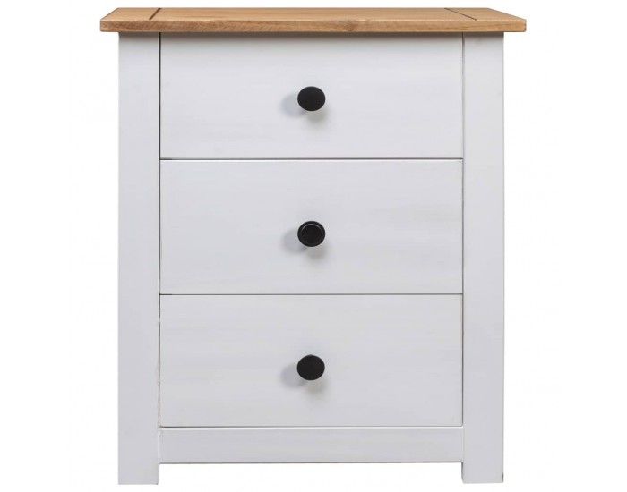 Sonata Нощно шкафче, бяло, 46x40x57 см, борова дървесина, Panama Range