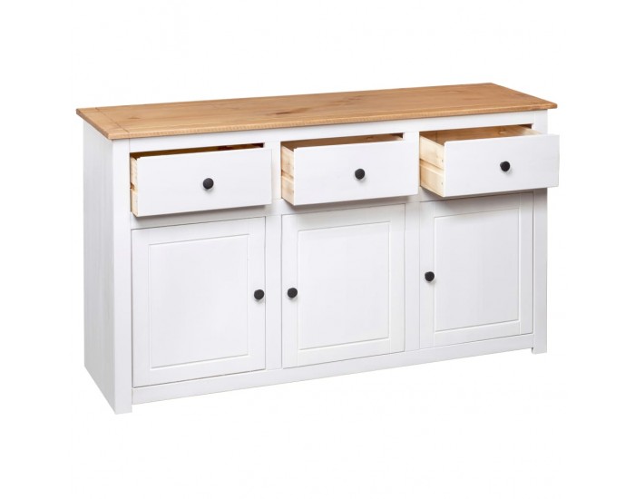 Sonata Бюфет, бял, 135x40x80 см, бор масив, Panama Range