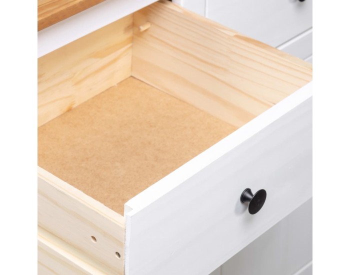 Sonata Бюфет, бял, 135x40x80 см, бор масив, Panama Range