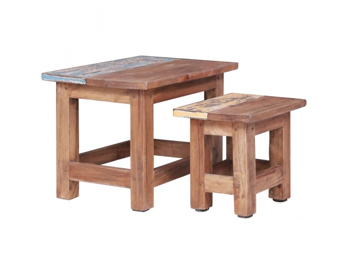 Sonata H Стифиращи маси, 2 бр, регенерирано дърво масив