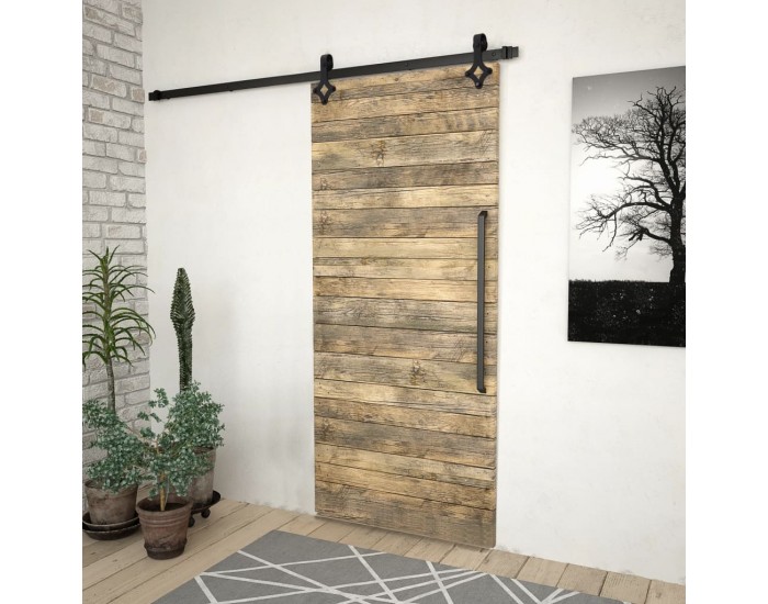 Sonata Комплект механизъм за плъзгаща врата, 200 см, стомана, черен