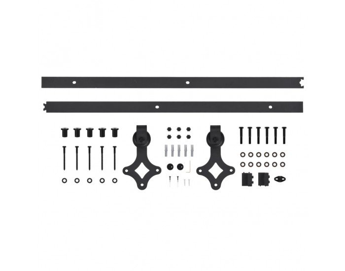 Sonata Комплект механизъм за плъзгаща врата, 200 см, стомана, черен