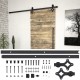 Sonata Комплект механизъм за плъзгаща врата, 200 см, стомана, черен