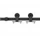 Sonata Комплект механизъм за плъзгаща врата, 183 см, стомана, черен