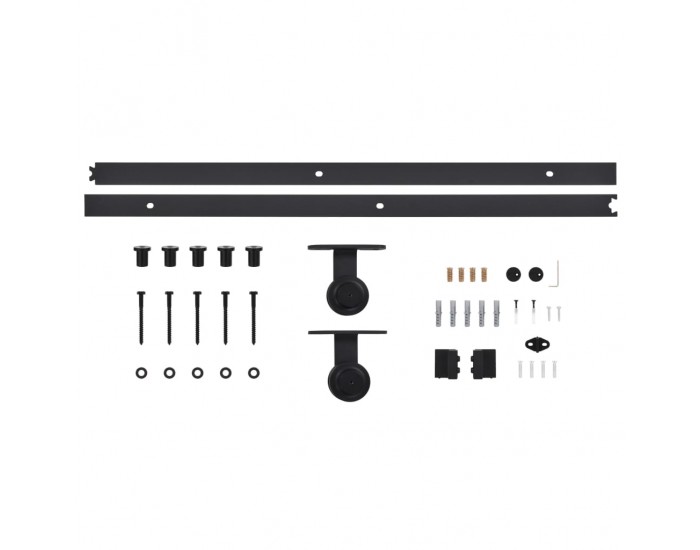 Sonata Комплект механизъм за плъзгаща врата, 183 см, стомана, черен