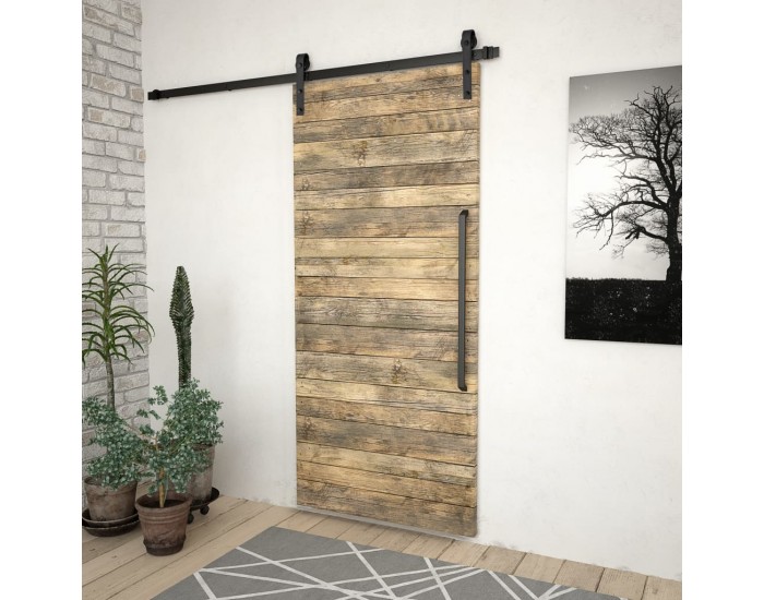 Sonata Комплект механизъм за плъзгаща врата, 200 см, стомана, черен