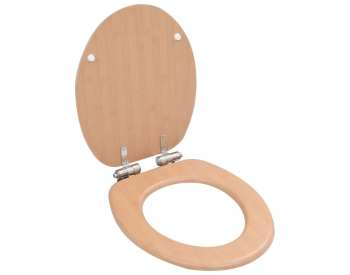 Sonata Тоалетни седалки с плавно затваряне, 2 бр, МДФ, дизайн бамбук