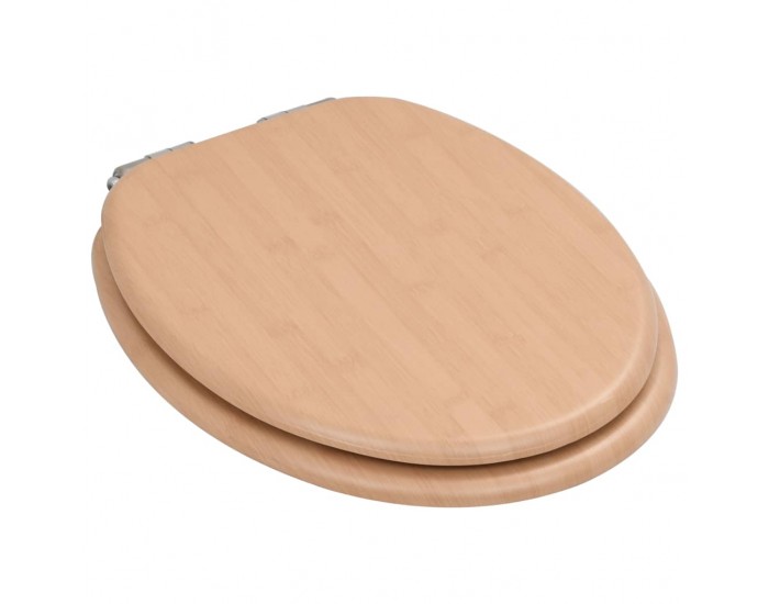 Sonata Тоалетни седалки с плавно затваряне, 2 бр, МДФ, дизайн бамбук