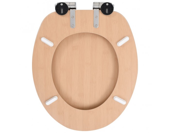 Sonata Тоалетни седалки с плавно затваряне, 2 бр, МДФ, дизайн бамбук