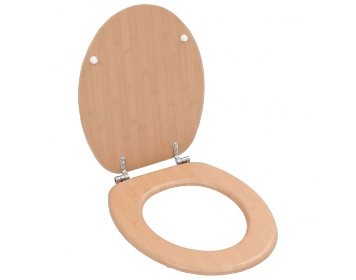 Sonata Тоалетни седалки с нормално затваряне, 2 бр, МДФ, дизайн бамбук