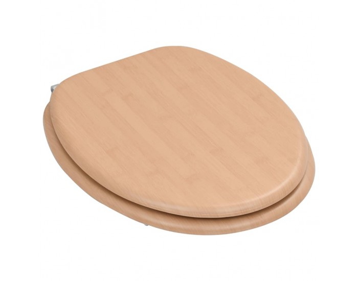 Sonata Тоалетни седалки с нормално затваряне, 2 бр, МДФ, дизайн бамбук