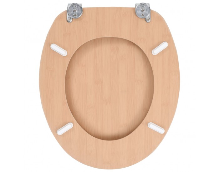 Sonata Тоалетни седалки с нормално затваряне, 2 бр, МДФ, дизайн бамбук