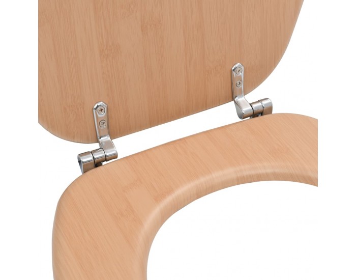 Sonata Тоалетни седалки с нормално затваряне, 2 бр, МДФ, дизайн бамбук