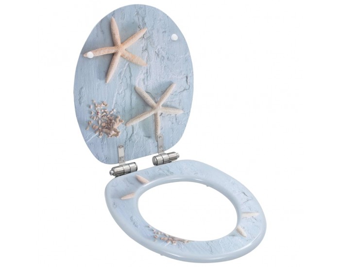 Sonata Тоалетни седалки с плавно затваряне, 2 бр, МДФ, морска звезда