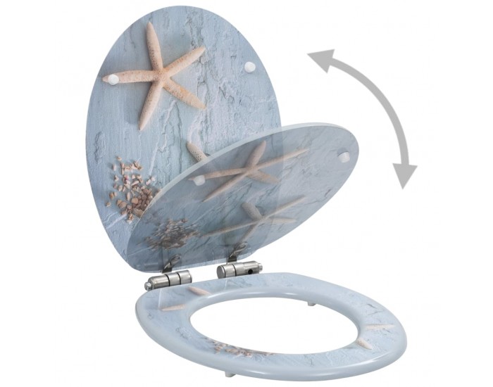 Sonata Тоалетни седалки с плавно затваряне, 2 бр, МДФ, морска звезда