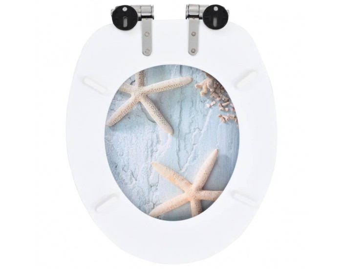 Sonata Тоалетни седалки с плавно затваряне, 2 бр, МДФ, морска звезда