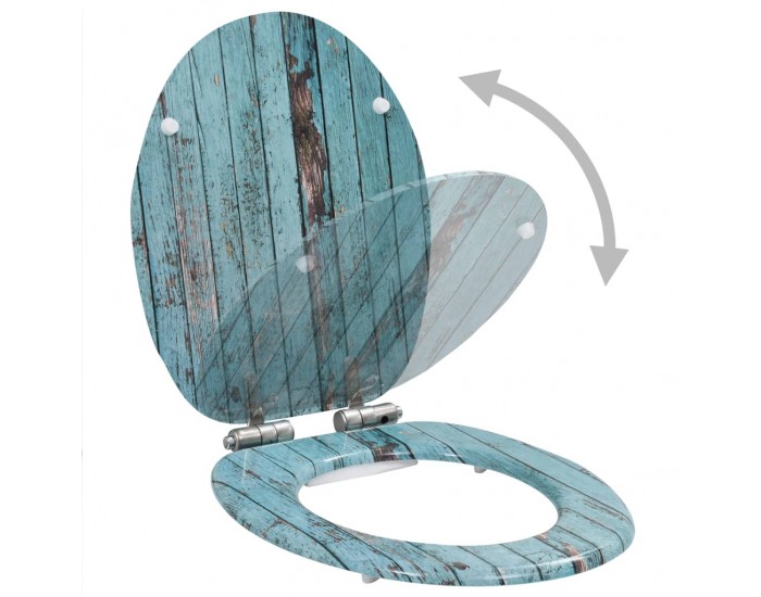 Sonata Тоалетни седалки с плавно затваряне, 2 бр, МДФ, винтидж дизайн