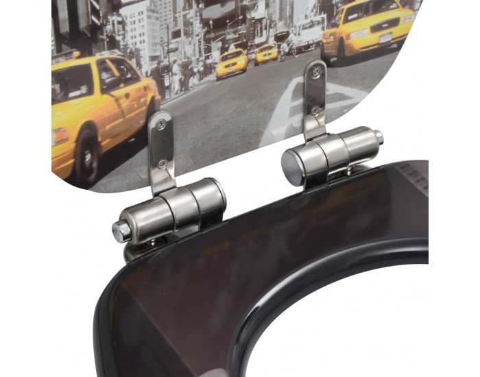 Sonata Тоалетни седалки с плавно затваряне, 2 бр, МДФ, дизайн Ню Йорк