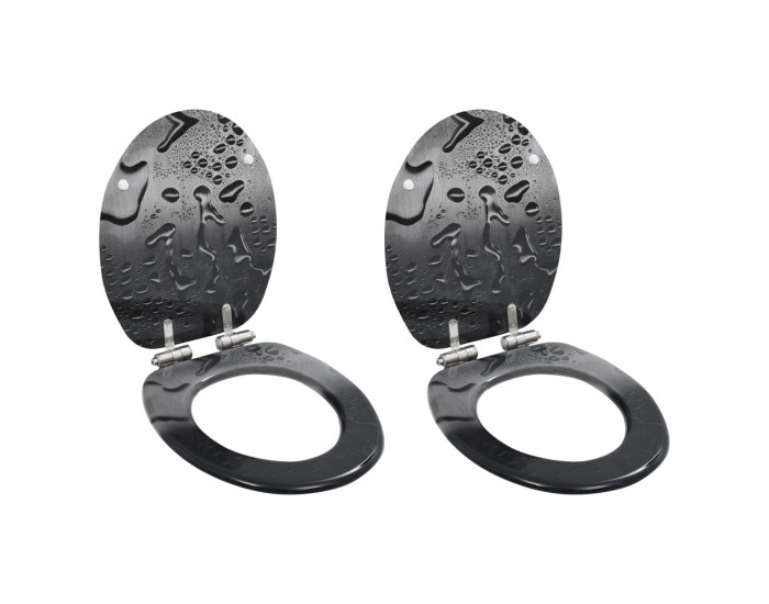 Sonata Тоалетни седалки с плавно затваряне, 2 бр, МДФ, водни капки