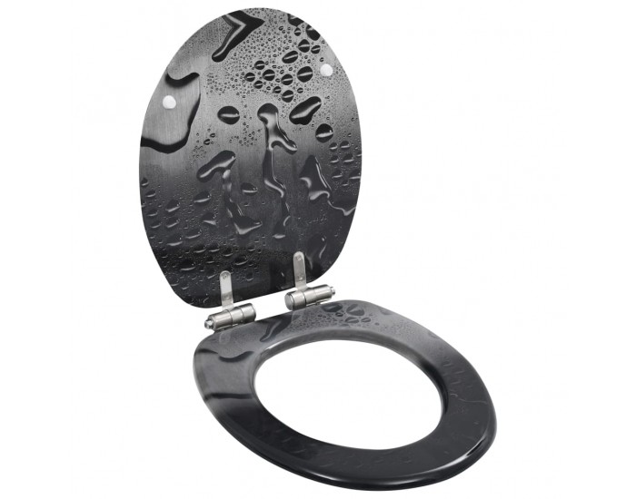 Sonata Тоалетни седалки с плавно затваряне, 2 бр, МДФ, водни капки