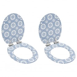 Sonata Тоалетни седалки с плавно затваряне, 2 бр, МДФ, дизайн порцелан - Продукти за баня и WC