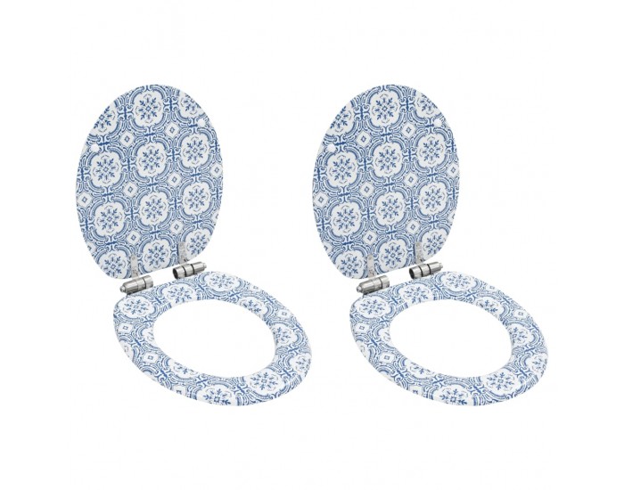 Sonata Тоалетни седалки с плавно затваряне, 2 бр, МДФ, дизайн порцелан