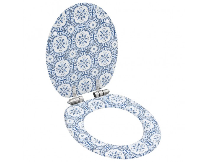 Sonata Тоалетни седалки с плавно затваряне, 2 бр, МДФ, дизайн порцелан