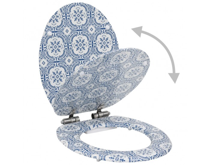 Sonata Тоалетни седалки с плавно затваряне, 2 бр, МДФ, дизайн порцелан