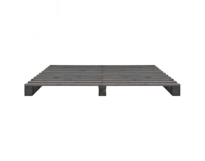 Sonata Палетна рамка за легло, сива, бор масив, 120х200 см